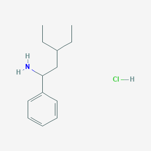 molecular formula C13H22ClN B1449295 3-Ethyl-1-phenylpentan-1-amine hydrochloride CAS No. 1864059-02-8