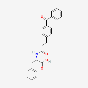 molecular formula C25H23NO4 B14492955 N-[3-(4-Benzoylphenyl)propanoyl]-L-phenylalanine CAS No. 65116-95-2