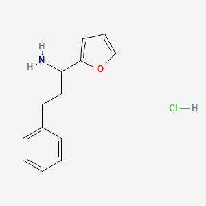 molecular formula C13H16ClNO B1449299 1-(Furan-2-yl)-3-phenylpropan-1-amine hydrochloride CAS No. 1864056-18-7
