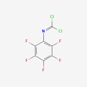 molecular formula C7Cl2F5N B14492997 (Pentafluorophenyl)-carbonimidic dichloride CAS No. 64317-34-6