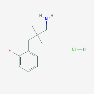 molecular formula C11H17ClFN B1449300 3-(2-Fluorophenyl)-2,2-dimethylpropan-1-amine hydrochloride CAS No. 1439899-54-3