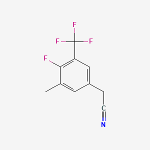 molecular formula C10H7F4N B1449301 4-Fluoro-3-methyl-5-(trifluoromethyl)phenylacetonitrile CAS No. 1373920-75-2
