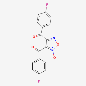 molecular formula C16H8F2N2O4 B14493017 (2-Oxido-1,2,5-oxadiazole-3,4-diyl)bis[(4-fluorophenyl)methanone] CAS No. 65239-31-8