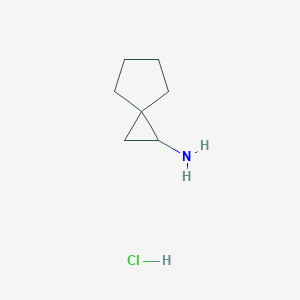 molecular formula C7H14ClN B1449303 Spiro[2.4]heptan-1-amine hydrochloride CAS No. 17202-53-8