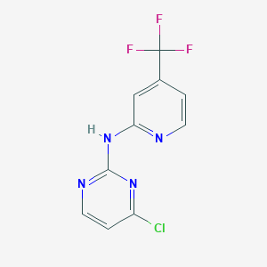 molecular formula C10H6ClF3N4 B1449305 4-氯-N-(4-(三氟甲基)吡啶-2-基)嘧啶-2-胺 CAS No. 1624261-34-2