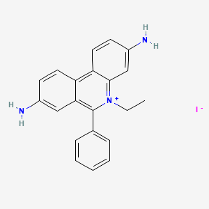 molecular formula C21H20IN3 B14493056 Phenanthridinium, 3,8-diamino-5-ethyl-6-phenyl-, iodide CAS No. 64457-77-8