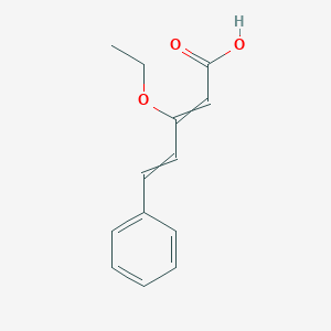 molecular formula C13H14O3 B14493064 3-Ethoxy-5-phenylpenta-2,4-dienoic acid CAS No. 63164-89-6