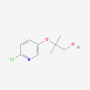 molecular formula C9H12ClNO2 B1449307 2-(6-Chloropyridin-3-yloxy)-2-methylpropan-1-ol CAS No. 1360056-05-8