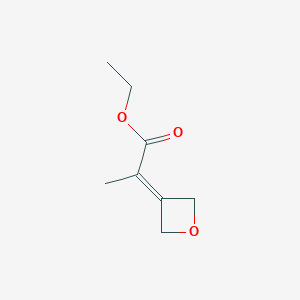 molecular formula C8H12O3 B1449308 Ethyl 2-(oxetan-3-ylidene)propanoate CAS No. 1467674-33-4