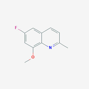 molecular formula C11H10FNO B1449309 6-Fluoro-8-methoxy-2-methylquinoline CAS No. 1412256-43-9