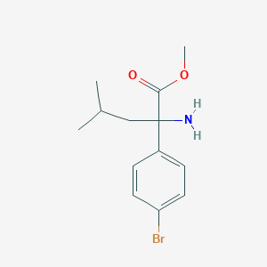 molecular formula C13H18BrNO2 B1449313 Methyl 2-amino-2-(4-bromophenyl)-4-methylpentanoate CAS No. 1523617-93-7