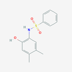 molecular formula C14H15NO3S B14493155 N-(2-Hydroxy-4,5-dimethylphenyl)benzenesulfonamide CAS No. 63301-21-3
