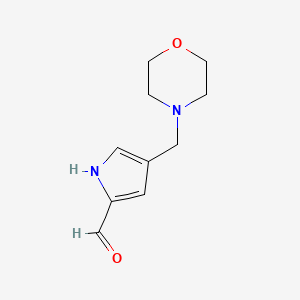 molecular formula C10H14N2O2 B1449316 4-(Morpholinomethyl)-1H-pyrrole-2-carbaldehyde CAS No. 1265964-87-1
