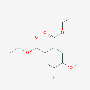 molecular formula C13H21BrO5 B14493169 Diethyl 4-bromo-5-methoxycyclohexane-1,2-dicarboxylate CAS No. 63028-37-5
