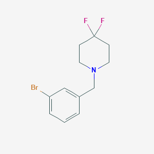 molecular formula C12H14BrF2N B1449318 1-[(3-Bromophenyl)methyl]-4,4-difluoropiperidine CAS No. 1443247-99-1