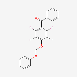 molecular formula C20H12F4O3 B14493184 Phenyl[2,3,5,6-tetrafluoro-4-(phenoxymethoxy)phenyl]methanone CAS No. 64488-60-4