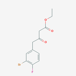 molecular formula C12H12BrFO3 B1449319 Ethyl 4-(3-bromo-4-fluorophenyl)-3-oxobutanoate CAS No. 1449301-74-9