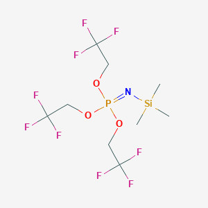 molecular formula C9H15F9NO3PSi B14493190 Phosphorimidic acid, (trimethylsilyl)-, tris(2,2,2-trifluoroethyl) ester CAS No. 63036-16-8
