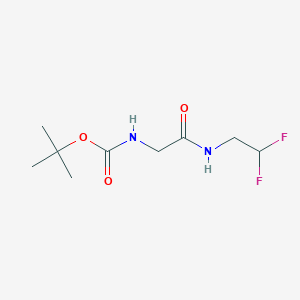molecular formula C9H16F2N2O3 B1449320 [(2,2-Difluoro-ethylcarbamoyl)-methyl]-carbamic acid tert-butyl ester CAS No. 1414642-52-6