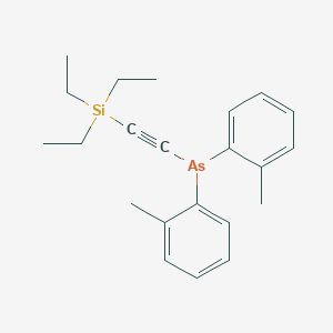 molecular formula C22H29AsSi B14493229 Bis(2-methylphenyl)[(triethylsilyl)ethynyl]arsane CAS No. 63451-86-5