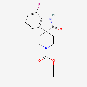 molecular formula C17H21FN2O3 B1449323 tert-Butyl 7-fluoro-2-oxospiro[indoline-3,4'-piperidine]-1'-carboxylate CAS No. 1290626-82-2