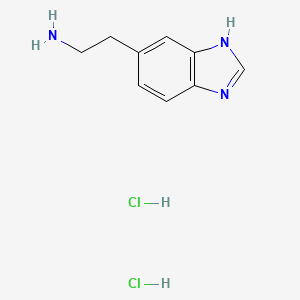 molecular formula C9H12ClN3 B1449324 2-(1H-Benzoimidazol-5-yl)-ethylamine dihydrochloride CAS No. 1956366-01-0