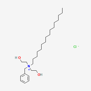 molecular formula C27H50ClNO2 B14493245 Benzenemethanaminium, N-hexadecyl-N,N-bis(2-hydroxyethyl)-, chloride CAS No. 65151-47-5