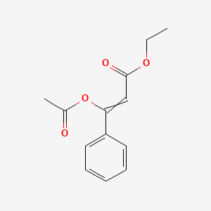 molecular formula C13H14O4 B14493258 Ethyl 3-(acetyloxy)-3-phenylprop-2-enoate CAS No. 64932-47-4
