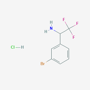 molecular formula C8H8BrClF3N B1449328 1-(3-Bromo-phenyl)-2,2,2-trifluoro-ethylamine hydrochloride CAS No. 842169-71-5