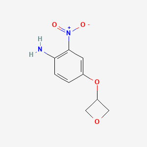 molecular formula C9H10N2O4 B1449329 2-Nitro-4-(oxetan-3-yloxy)aniline CAS No. 1430938-04-7