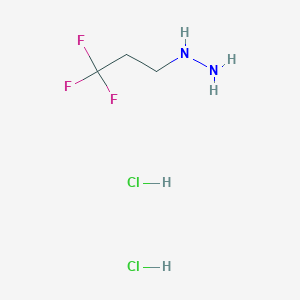 molecular formula C3H9Cl2F3N2 B1449332 (3,3,3-Trifluoropropyl)hydrazine dihydrochloride CAS No. 1446322-01-5