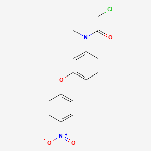 molecular formula C15H13ClN2O4 B14493321 2-Chloro-N-methyl-N-[3-(4-nitrophenoxy)phenyl]acetamide CAS No. 62988-05-0