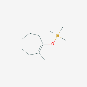 molecular formula C11H22OSi B14493327 Trimethyl[(2-methylcyclohept-1-en-1-yl)oxy]silane CAS No. 64639-26-5