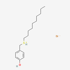molecular formula C17H29BrOS B14493329 Decyl[(4-hydroxyphenyl)methyl]sulfanium bromide CAS No. 63942-00-7