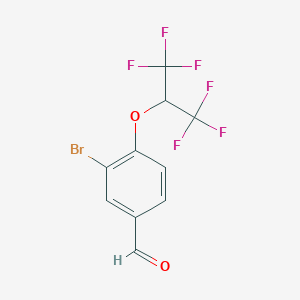 B1449333 3-Bromo-4-(1,1,1,3,3,3-hexafluoropropan-2-yloxy)benzaldehyde CAS No. 1779127-37-5