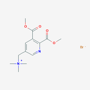 molecular formula C13H19BrN2O4 B1449336 [5,6-bis(methoxycarbonyl)pyridin-3-yl]methyl-trimethylazanium;bromide CAS No. 150514-78-6