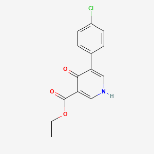 molecular formula C14H12ClNO3 B1449338 Ethyl 5-(4-chlorophenyl)-4-oxo-1,4-dihydropyridine-3-carboxylate CAS No. 1449301-81-8