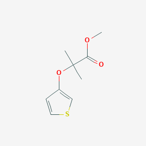 molecular formula C9H12O3S B14493380 Methyl 2-methyl-2-[(thiophen-3-yl)oxy]propanoate CAS No. 63114-88-5