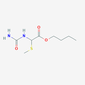molecular formula C8H16N2O3S B14493396 Butyl 2-(carbamoylamino)-2-methylsulfanylacetate CAS No. 64732-02-1