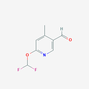 molecular formula C8H7F2NO2 B1449343 6-(二氟甲氧基)-4-甲基烟酰醛 CAS No. 1079352-17-2
