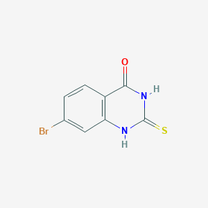 molecular formula C8H5BrN2OS B1449344 7-Bromo-2-mercaptoquinazolin-4(3H)-one CAS No. 1463501-47-4