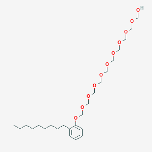 molecular formula C25H44O11 B14493483 19-(2-Nonylphenoxy)-2,4,6,8,10,12,14,16,18-nonaoxanonadecan-1-OL CAS No. 64337-75-3