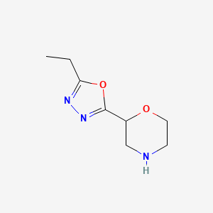molecular formula C8H13N3O2 B1449350 2-(5-Ethyl-1,3,4-oxadiazol-2-yl)morpholine CAS No. 1781170-15-7