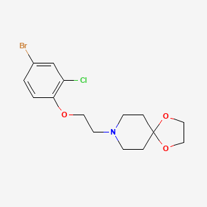 B1449353 8-(2-(4-Bromo-2-chlorophenoxy)ethyl)-1,4-dioxa-8-azaspiro[4.5]decane CAS No. 1704080-53-4