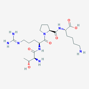 molecular formula C21H40N8O6 B14493538 L-Threonyl-N~5~-(diaminomethylidene)-L-ornithyl-L-prolyl-L-lysine CAS No. 63107-25-5