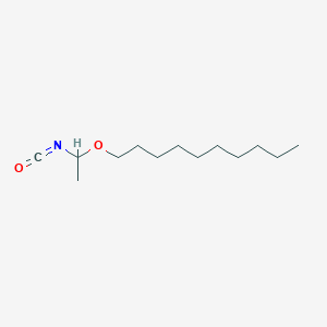 molecular formula C13H25NO2 B14493547 1-(1-Isocyanatoethoxy)decane CAS No. 63912-81-2
