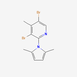 molecular formula C12H12Br2N2 B1449357 3,5-二溴-2-(2,5-二甲基-1H-吡咯-1-基)-4-甲基吡啶 CAS No. 1704097-59-5