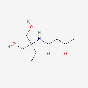molecular formula C9H17NO4 B14493598 N-[1-Hydroxy-2-(hydroxymethyl)butan-2-yl]-3-oxobutanamide CAS No. 63212-41-9