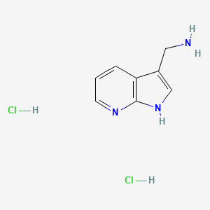 molecular formula C8H11Cl2N3 B1449360 1H-pyrrolo[2,3-b]pyridin-3-ylmethanamine dihydrochloride CAS No. 1523618-08-7
