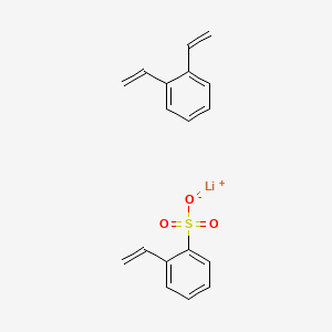 molecular formula C18H17LiO3S B14493616 Lithium;1,2-bis(ethenyl)benzene;2-ethenylbenzenesulfonate CAS No. 63182-07-0